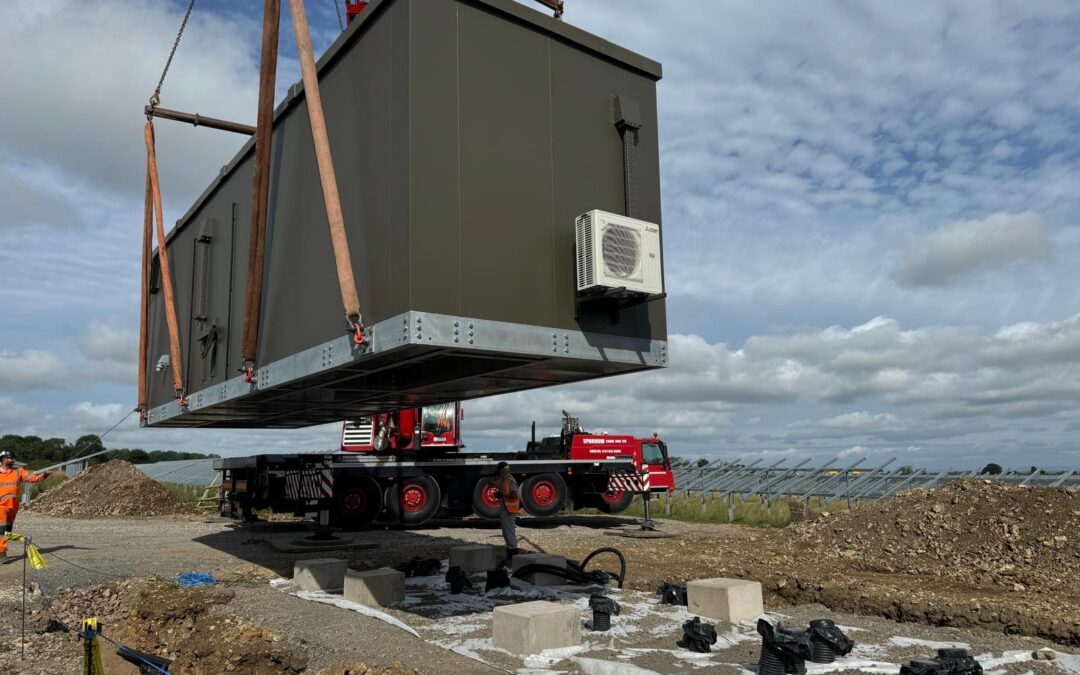 Primary and Secondary substations delivered to Marksbury Plain Solar Farm project